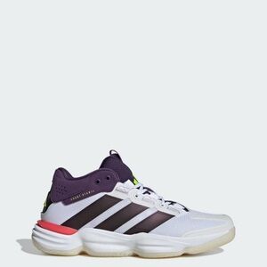 Adidas Men's White and Purple Court Stabil Indoor Shoes